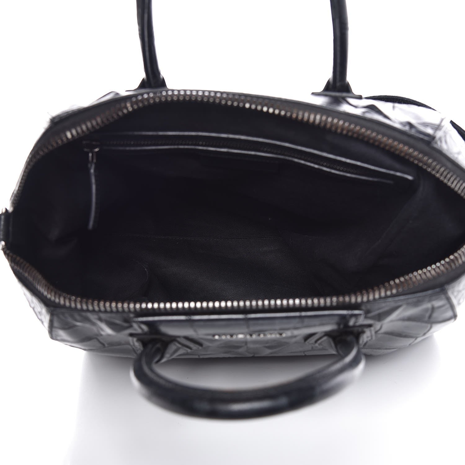 Givenchy Calfskin Crocodile Embossed Medium Antigona Black 5 of 12