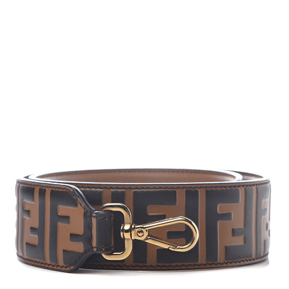 Fendi Vitello Century Bi-Color FF 1974 Embossed Strap You Maya Black 1 of 3