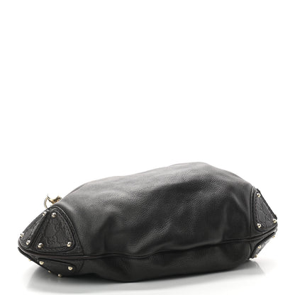 Gucci Calfskin Large Indy Top Handle Hobo Dark Brown 4 of 9