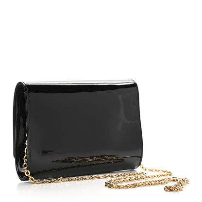 Louis Vuitton Patent Louise PM Chain Clutch Black 3 of 9