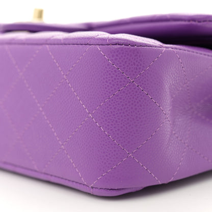 Chanel Caviar Quilted Medium Double Flap Purple 10 of 11