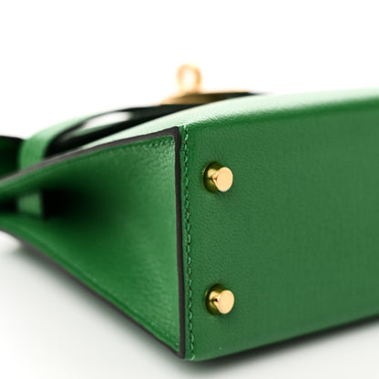 Hermes Chevre Mysore Mini Kelly Sellier 20 Bambou 7 of 9