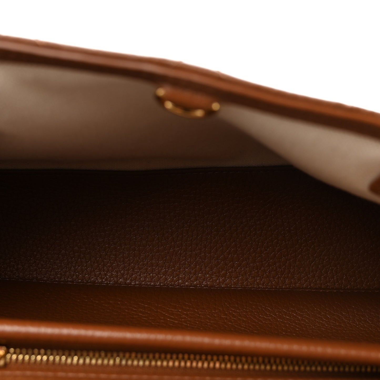 Grained Calfskin Stitched Urban Essentials Small Shopping Bag Camel
