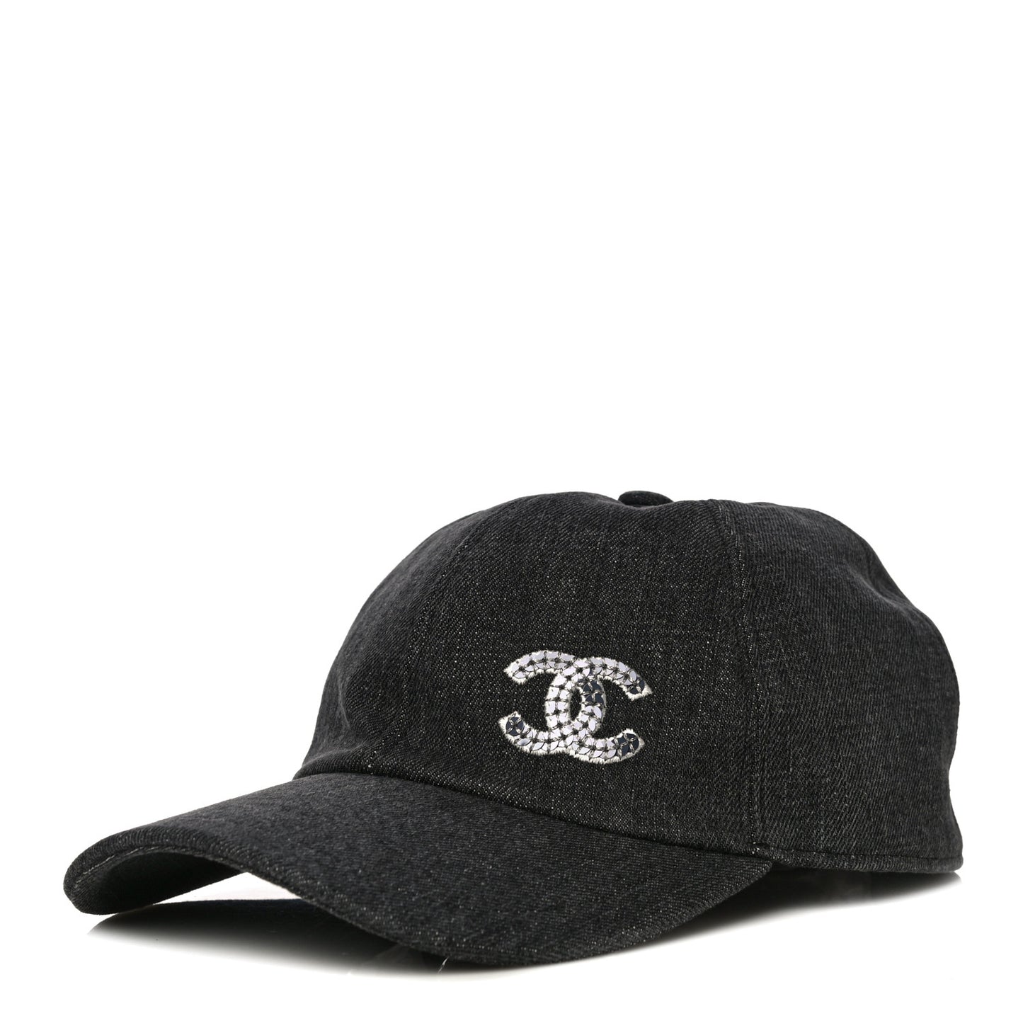 Cotton Sequin CC Cap Hat Black