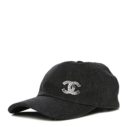 Chanel Cotton Sequin CC Cap Hat Black 1 of 6