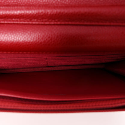 Chanel Iridescent Caviar Quilted Wallet On Chain WOC Red 5 of 11