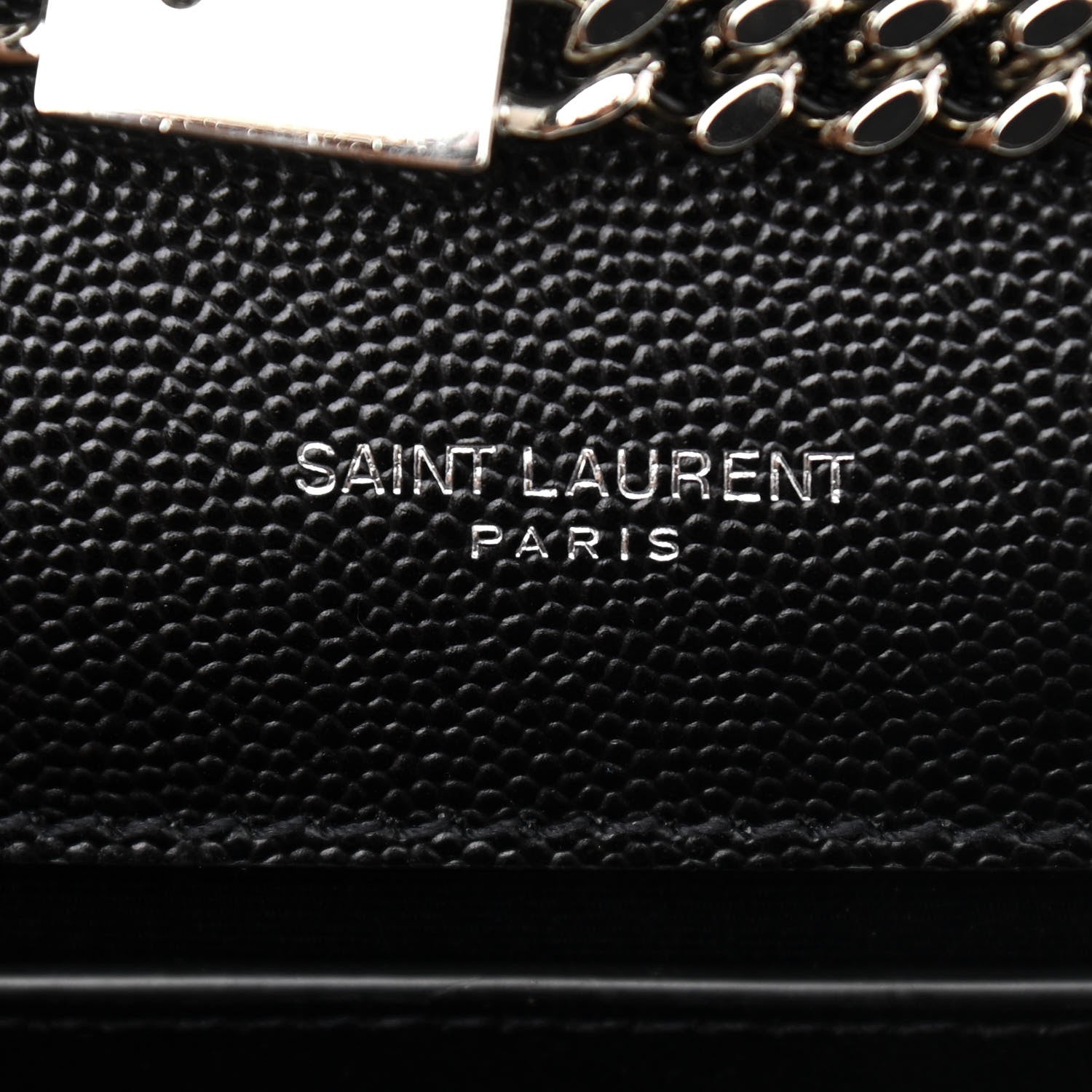 Saint Laurent Grain De Poudre Small Monogram Kate Satchel Black 7 of 10