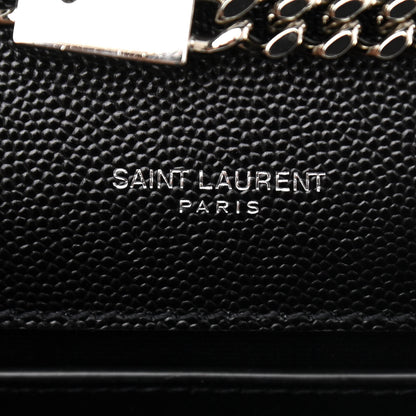 Saint Laurent Grain De Poudre Small Monogram Kate Satchel Black 7 of 10