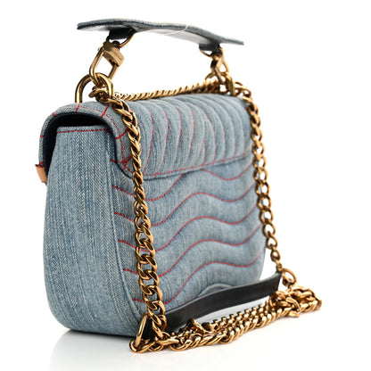 Louis Vuitton Denim New Wave Chain MM Blue 3 of 13