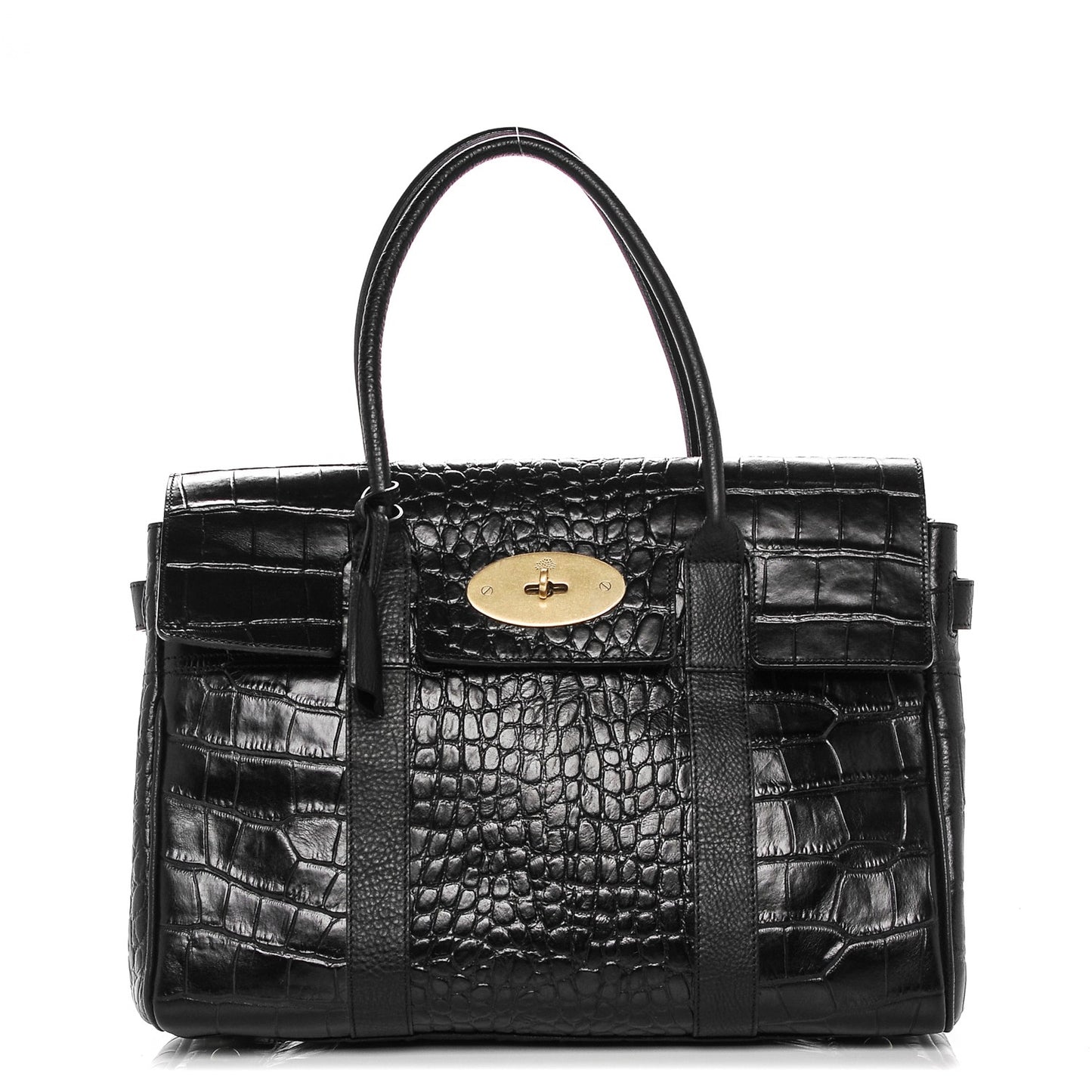 Crocodile Embossed Bayswater Black