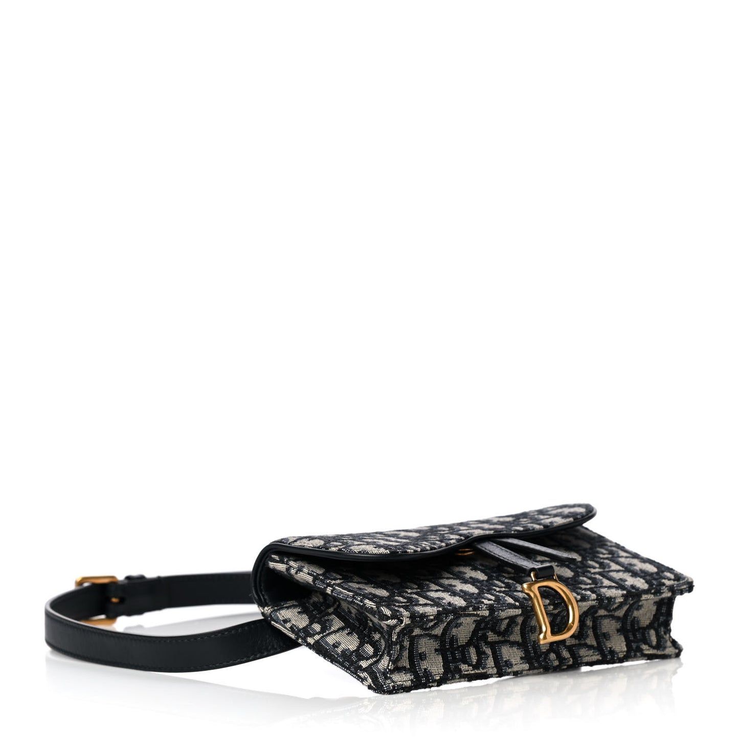 Oblique Saddle Belt Bag Blue