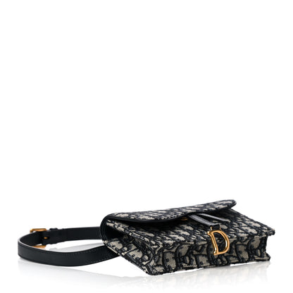 Christian Dior Oblique Saddle Belt Bag Blue 3 of 13
