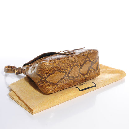 Fendi Vintage Python Mama Baguette Brown 6 of 16