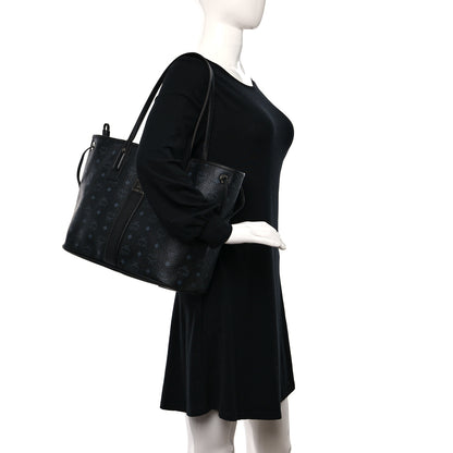 MCM Visetos Medium Liz Reversible Shopper Tote Black 2 of 16