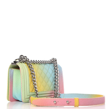 Chanel Caviar Quilted Small Cuba Rainbow Boy Flap Multicolor 3 of 7