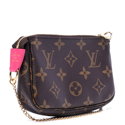Louis Vuitton Monogram 2019 Christmas Animation Mini Courchevel Pochette Accessories Fuchsia 2 of 5