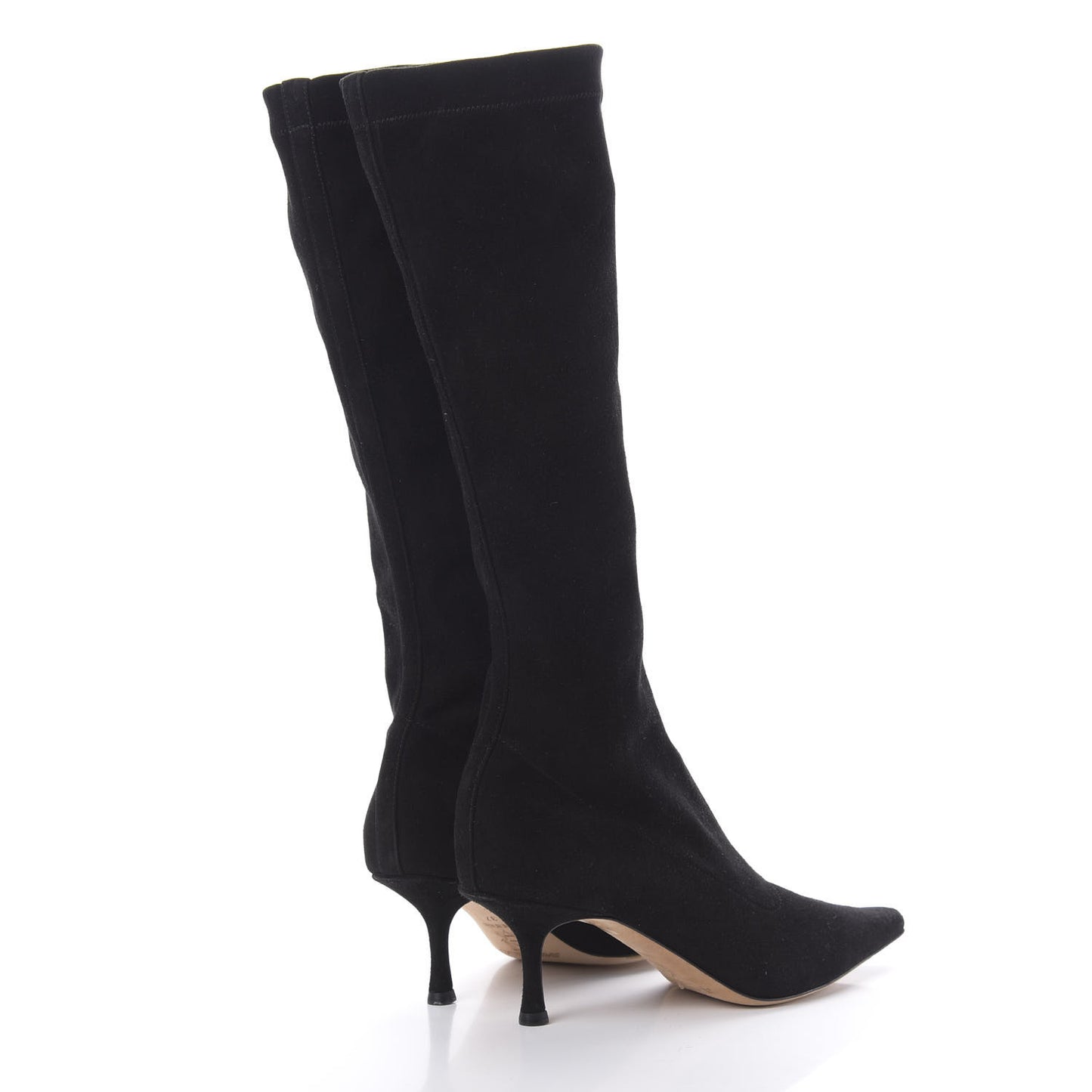 Suede Holly Stretch Knee High Boots 37 Black