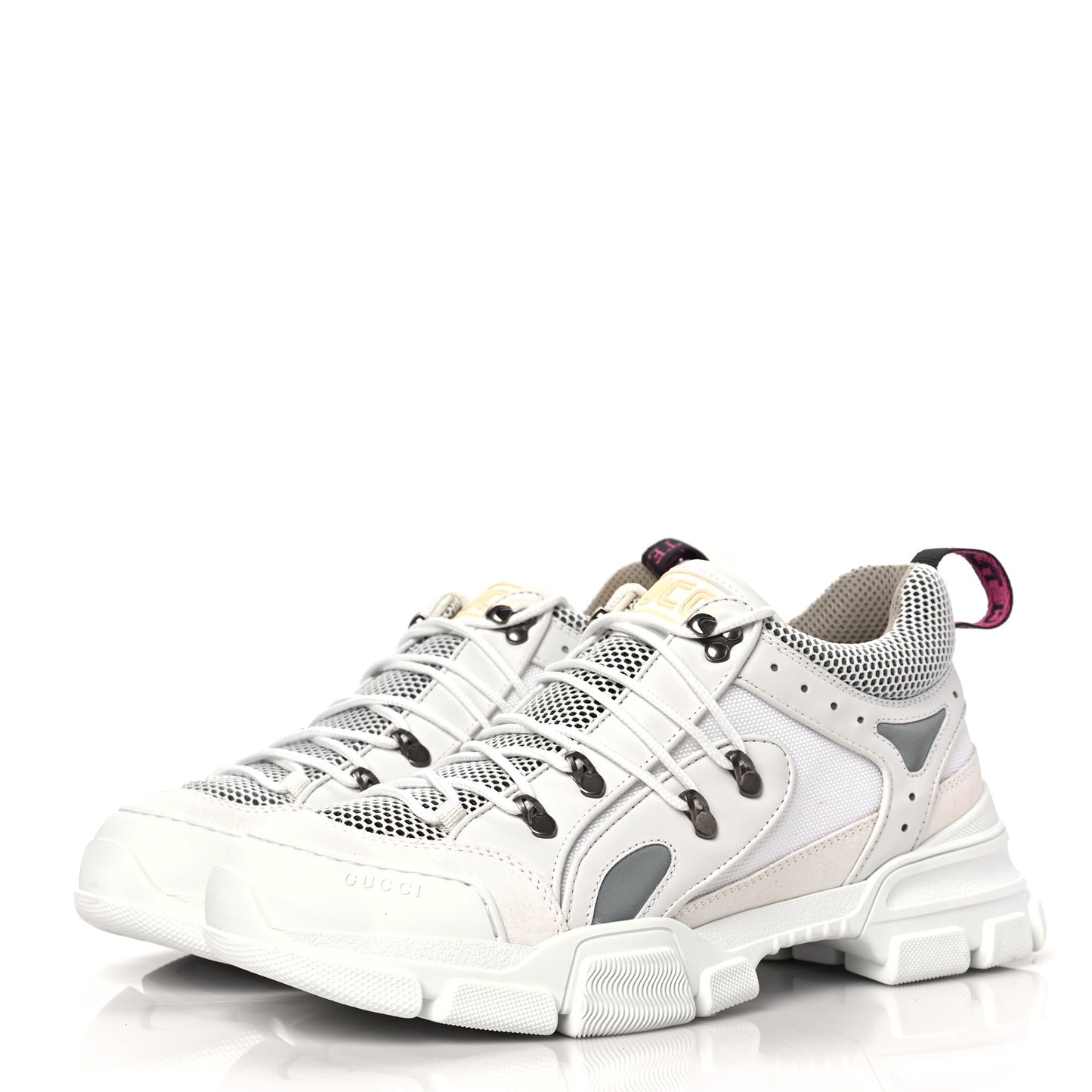 X SEGA Mesh Technical Canvas Nappa Reflective Mens Flashtrek Sneakers 11.5 Great White