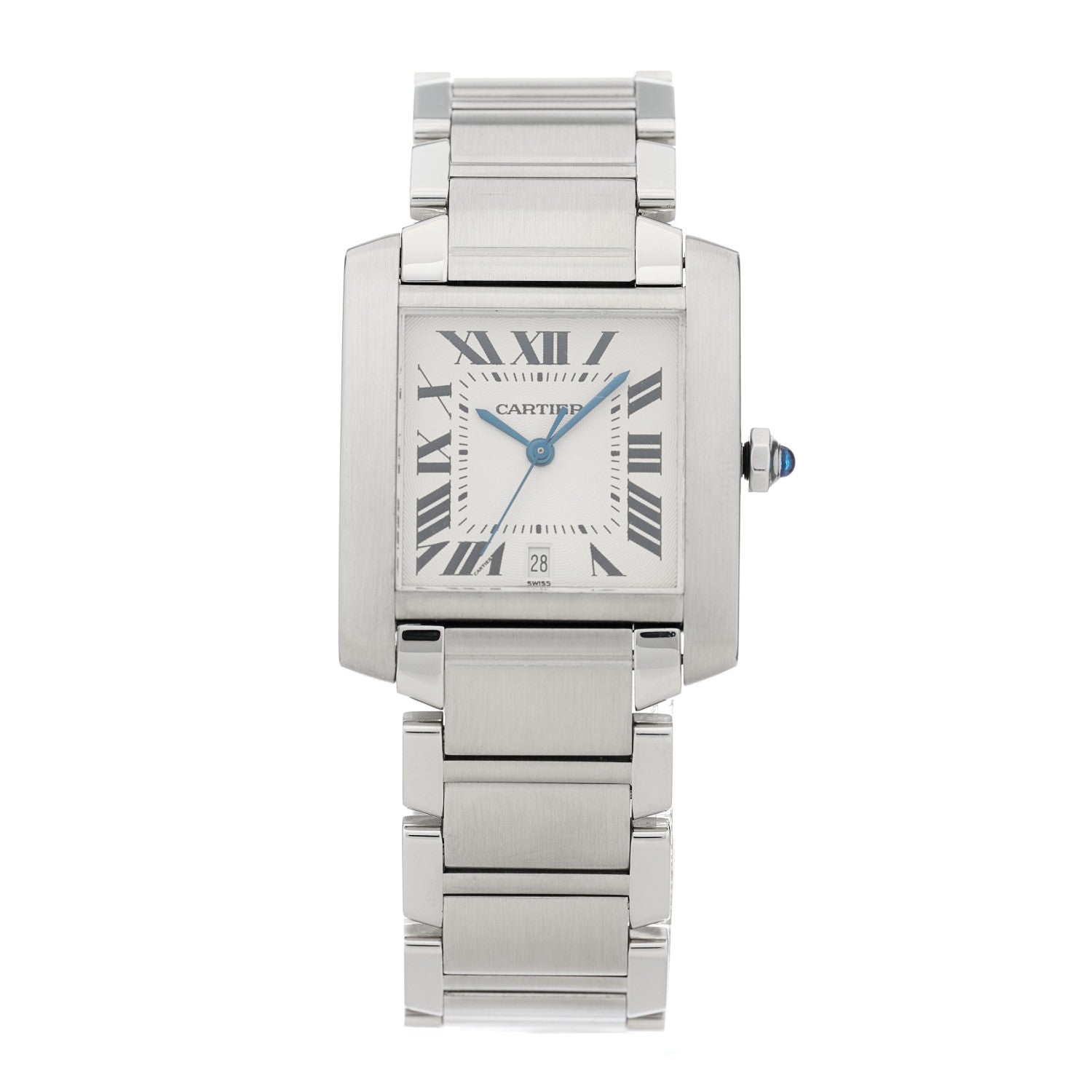 Cartier Stainless Steel 28mm Tank Francaise Automatic Watch 1 of 4