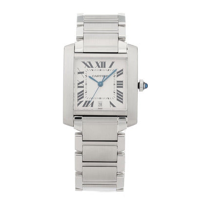 Cartier Stainless Steel 28mm Tank Francaise Automatic Watch 1 of 4