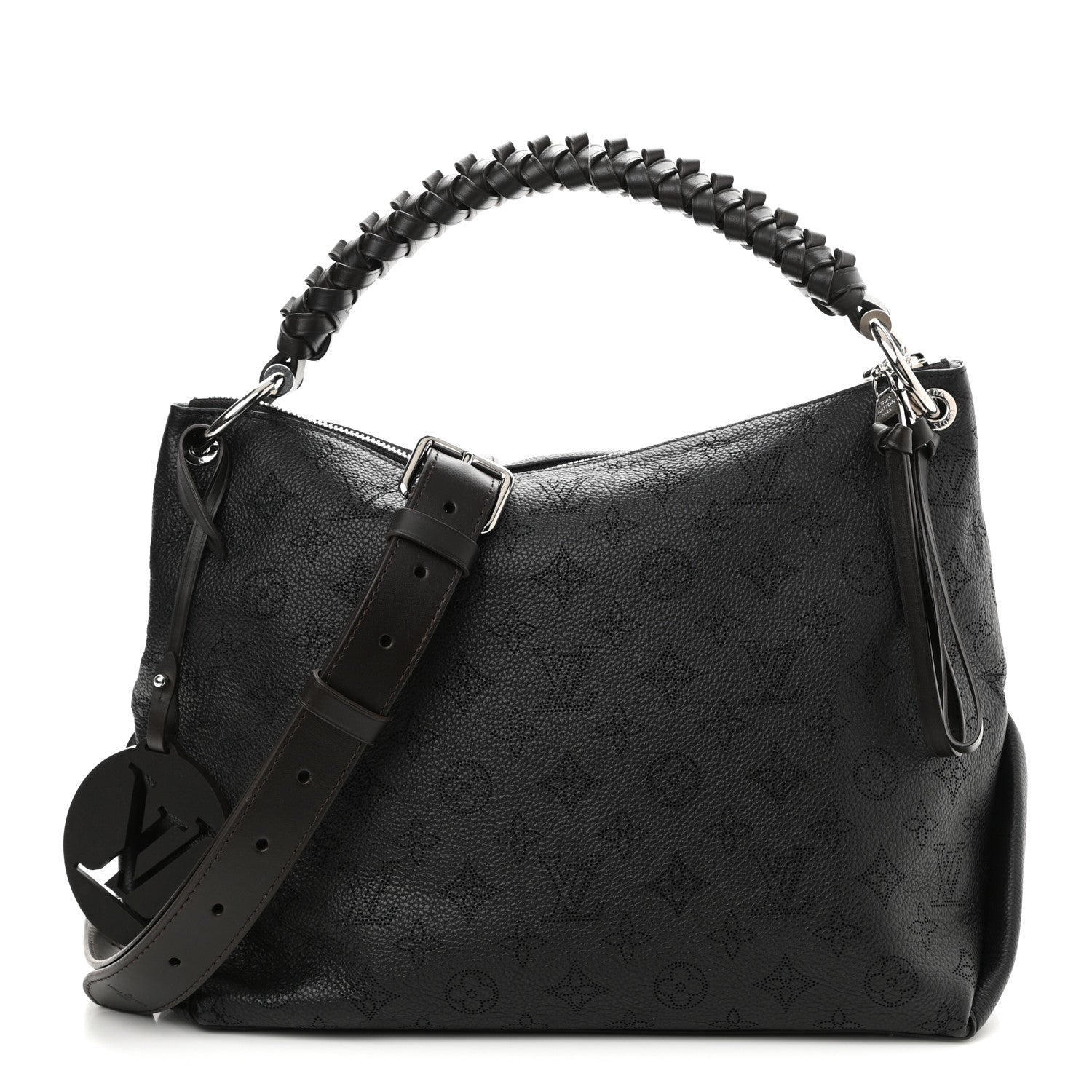Louis Vuitton Mahina Beaubourg Hobo MM Black 1 of 9