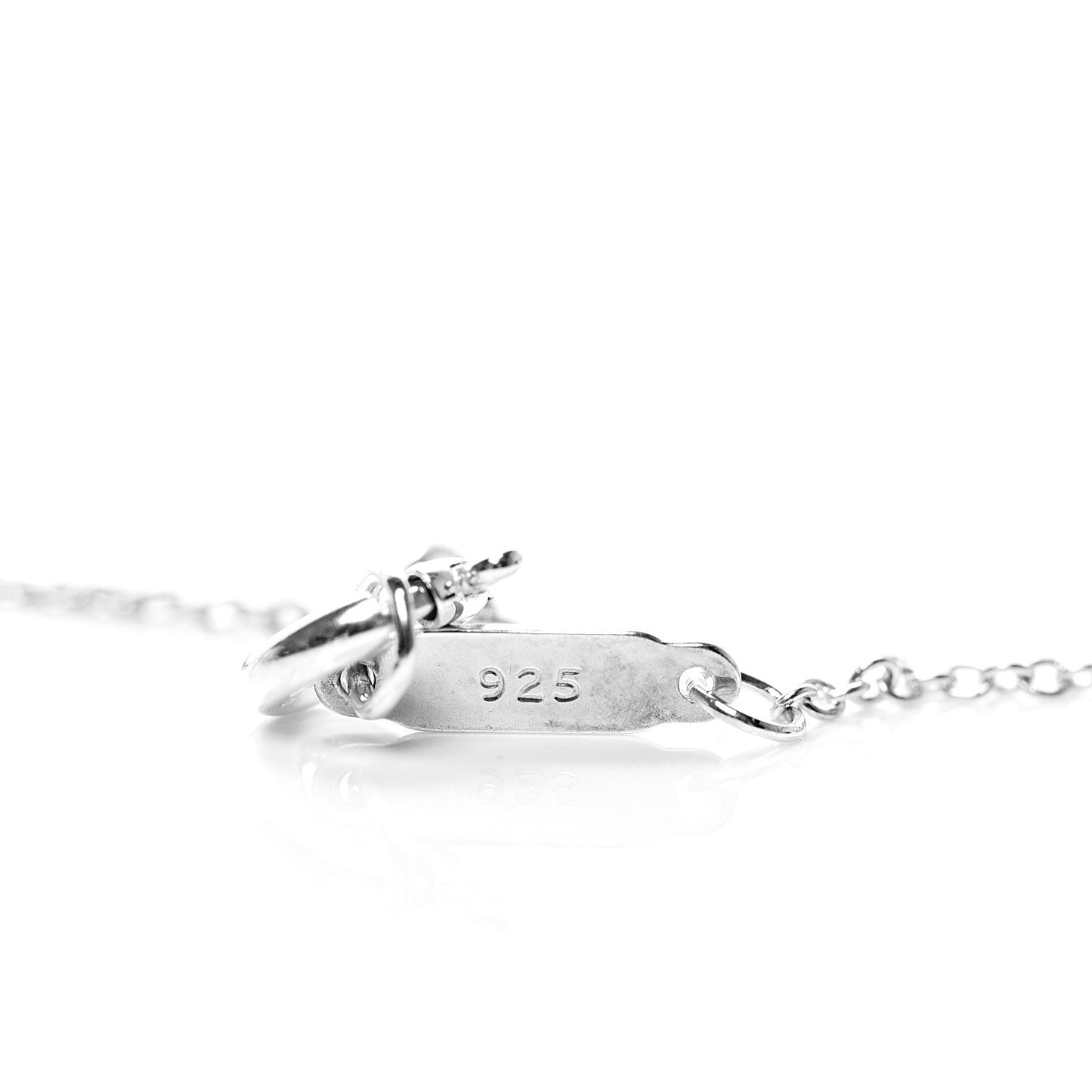 Sterling Silver Slanted Heart Pendant Necklace