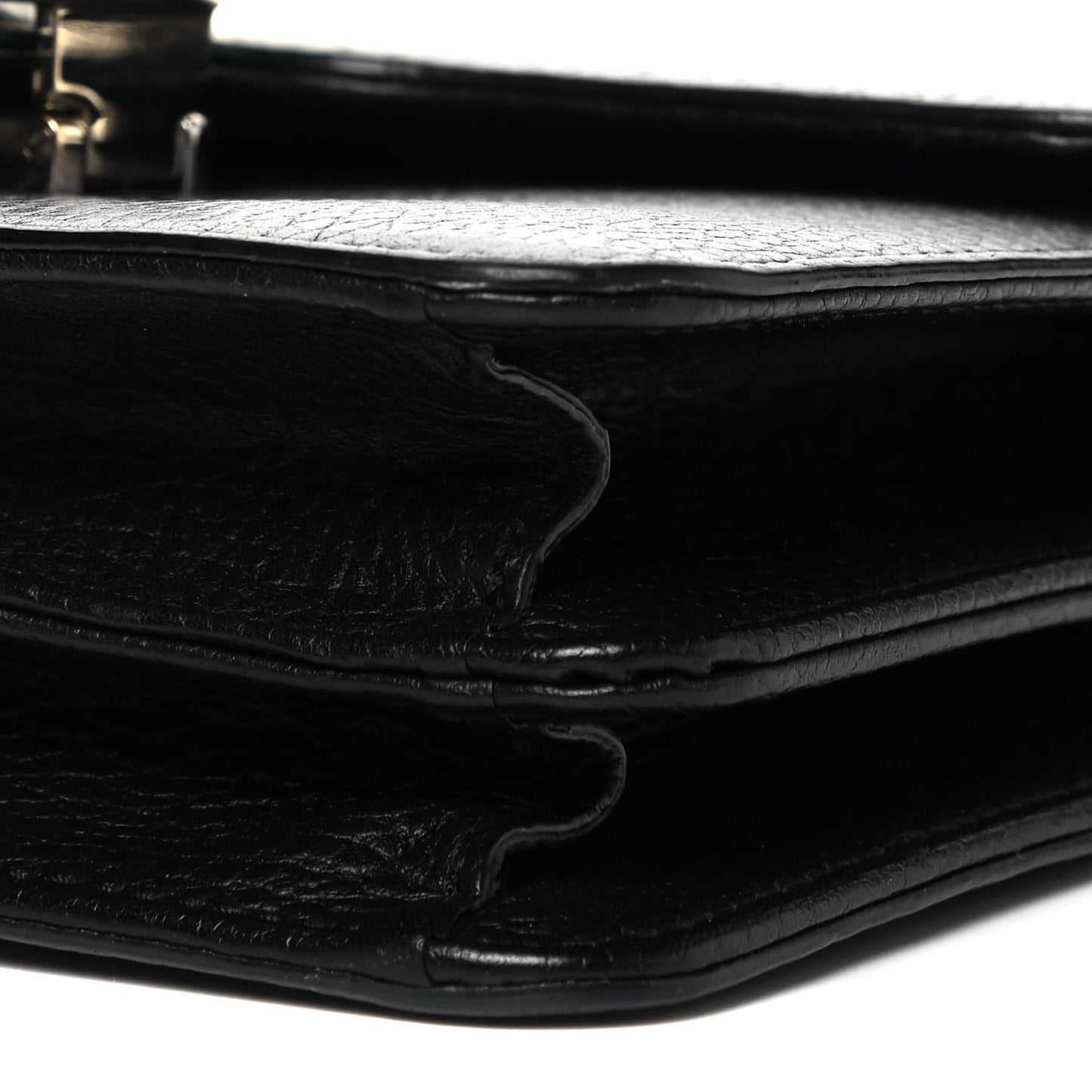 Dollar Calfskin Small Interlocking G Shoulder Bag Black