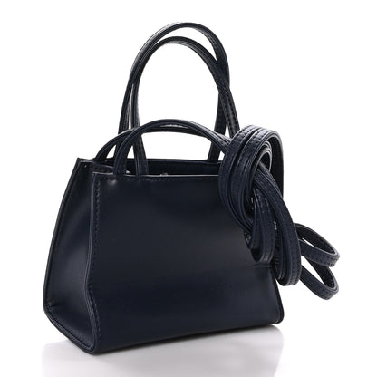Telfar Vegan Leather Small Shopping Bag Navy 3 of 8