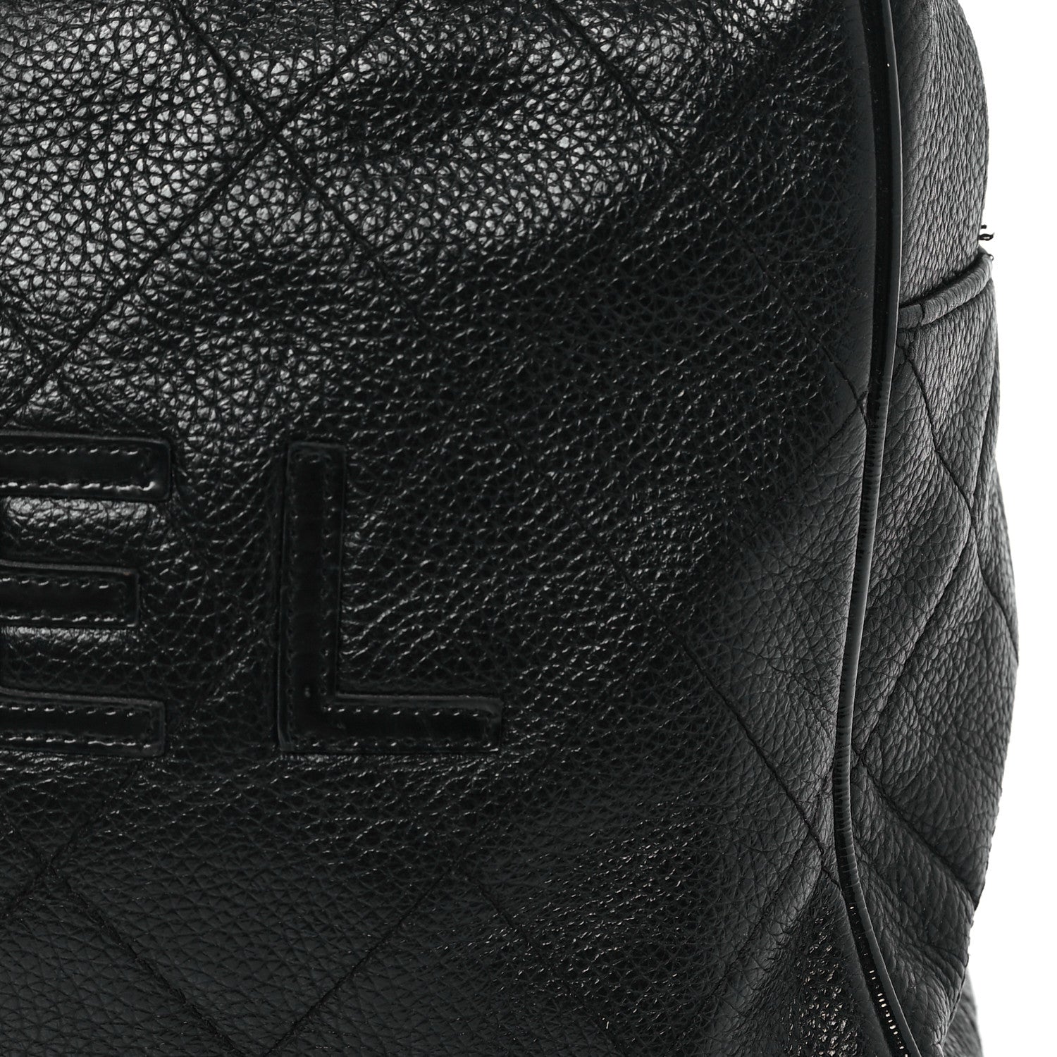 Chanel Calfskin Patent Quilted Bowler Black 12 of 13
