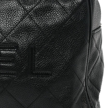 Chanel Calfskin Patent Quilted Bowler Black 12 of 13