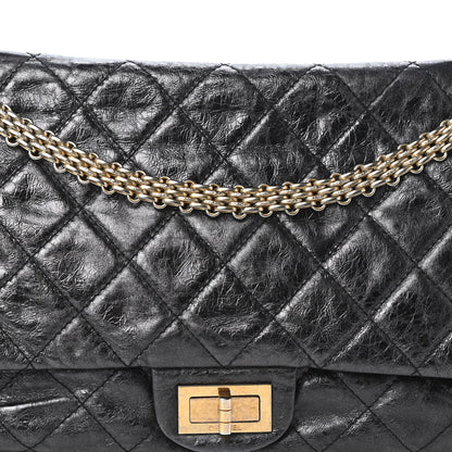 Chanel Metallic Aged Calfskin Quilted 2.55 Reissue 227 Flap Black 8 of 10