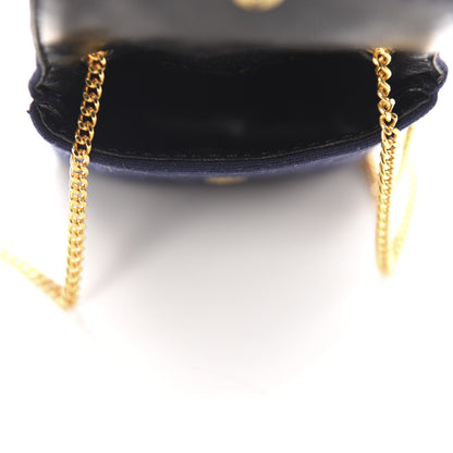 Chanel Jersey Quilted Micro Flap Bag Navy 5 of 9