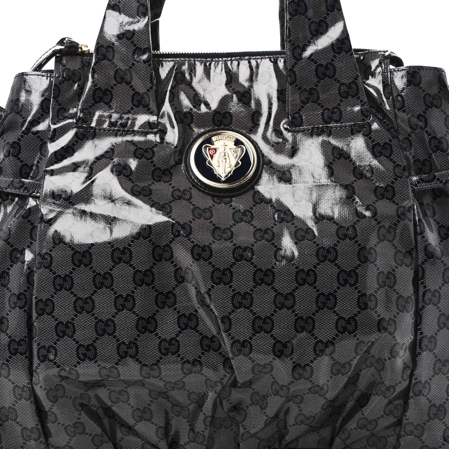 Gucci Crystal Monogram Hysteria Tote Navy Blue 8 of 10