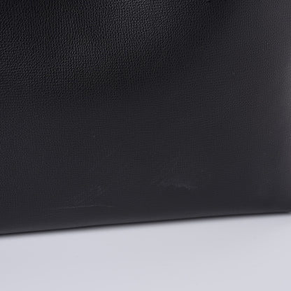 Burberry Grainy Calfskin Haymarket Check Medium Reversible Tote Black 27 of 30