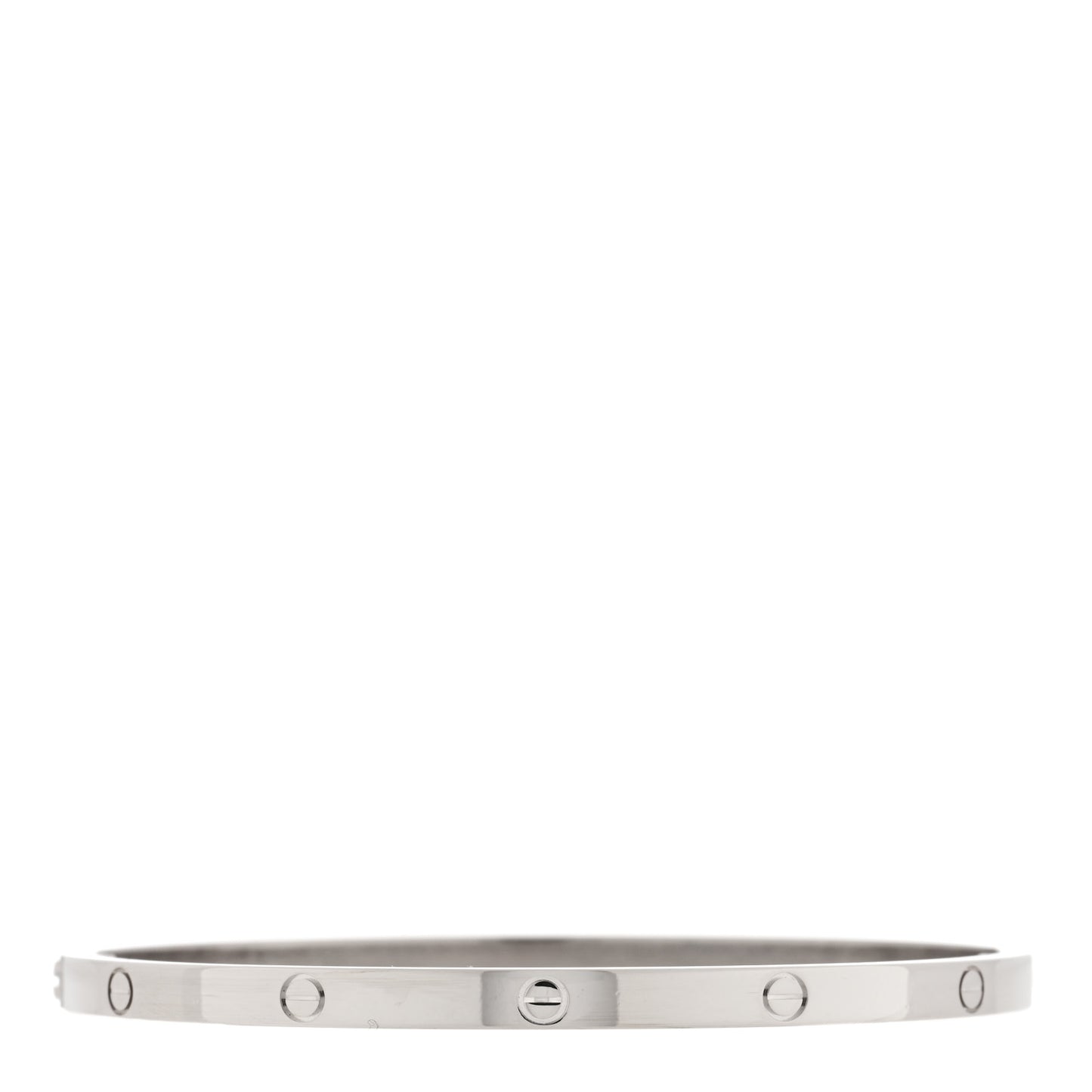 18K White Gold Small LOVE Bracelet 17