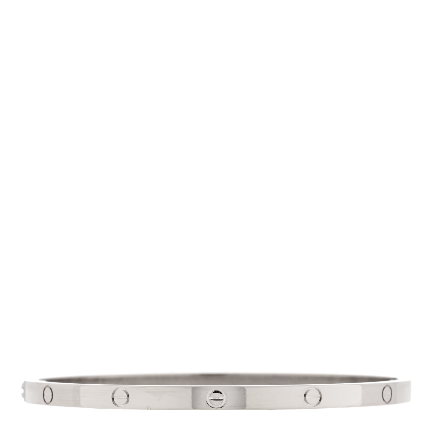 Cartier 18K White Gold Small LOVE Bracelet 17 2 of 5