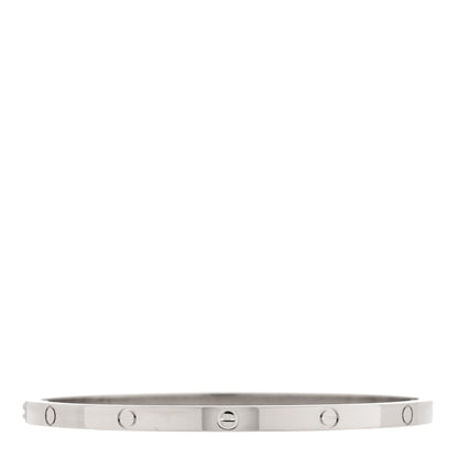 Cartier 18K White Gold Small LOVE Bracelet 17 2 of 5
