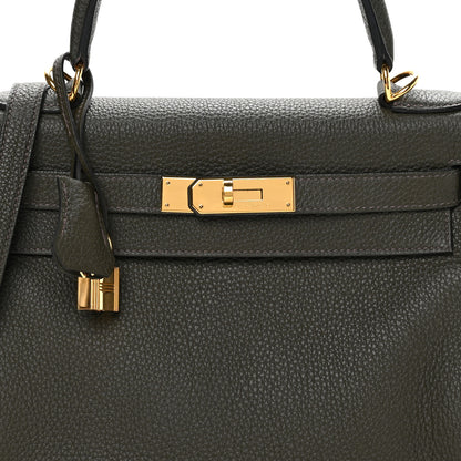 Hermes Togo Kelly Retourne 28 Vert De Gris 8 of 11