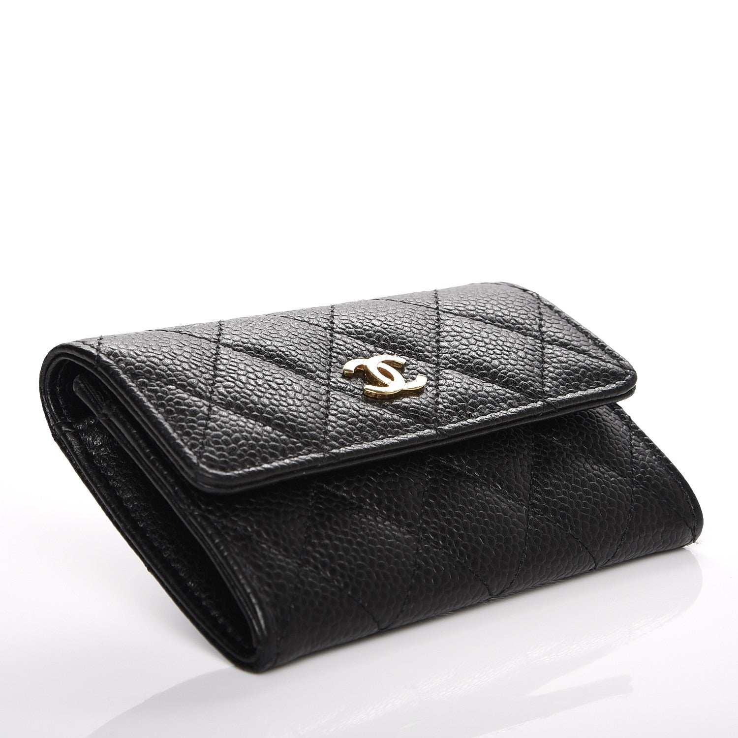 Chanel Caviar Quilted Flap Card Holder Black 4 of 8