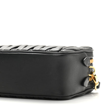 Miu Miu Nappa Matelasse Double Zip Pochette Clutch Black 10 of 10