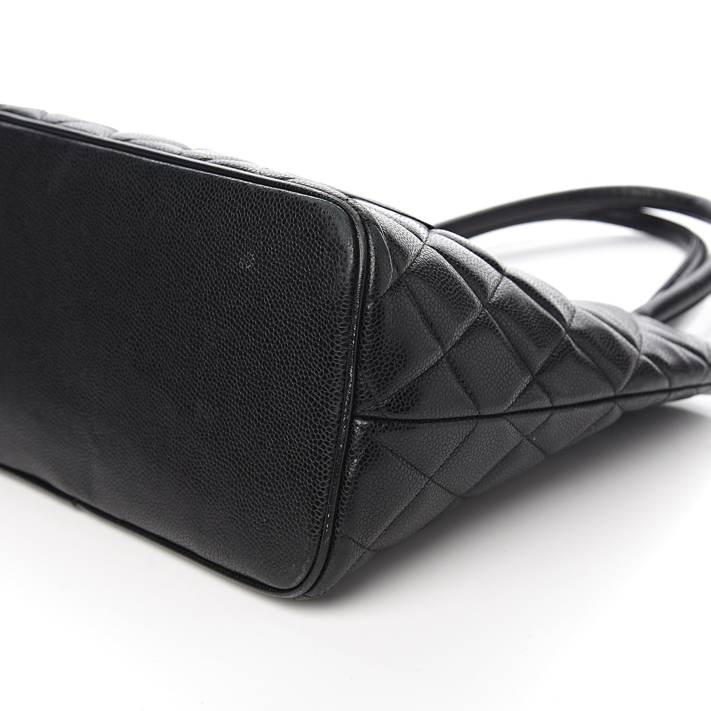Caviar Quilted Medallion Tote Black