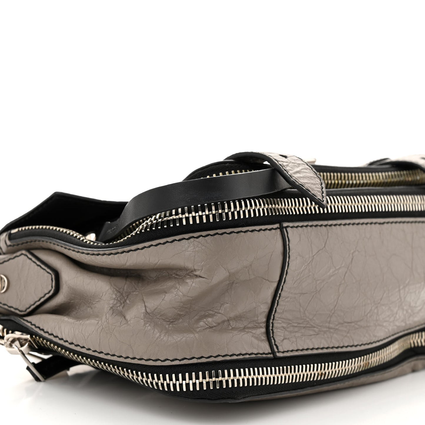 Paper Lambskin Tiny PS1 Plus Zip Satchel Dark Taupe