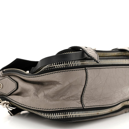 Proenza Schouler Paper Lambskin Tiny PS1 Plus Zip Satchel Dark Taupe 9 of 10