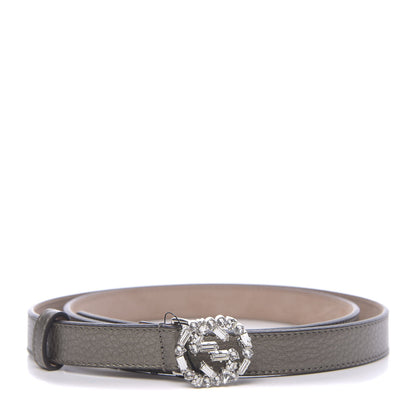 Gucci Calfskin Crystal Interlocking G Belt 95 38 Sasso 1 of 5