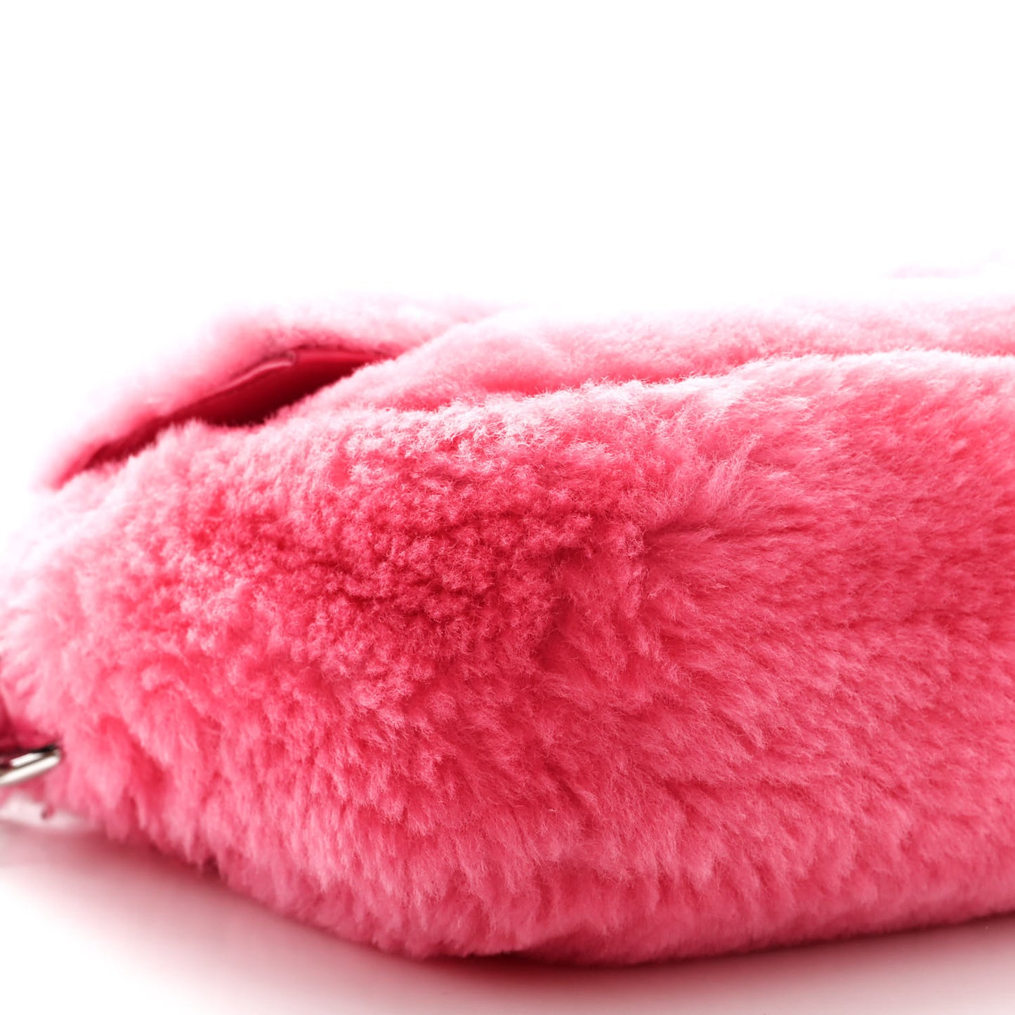 Shearling Shiny Nappa Baguette Rosa Fluo