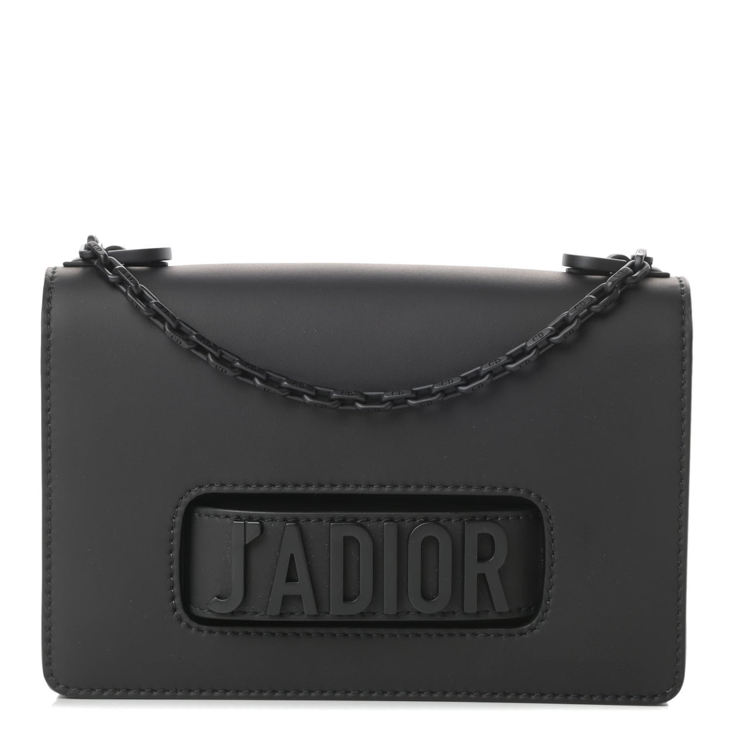 Calfskin J'Adior Chain Flap Bag Black