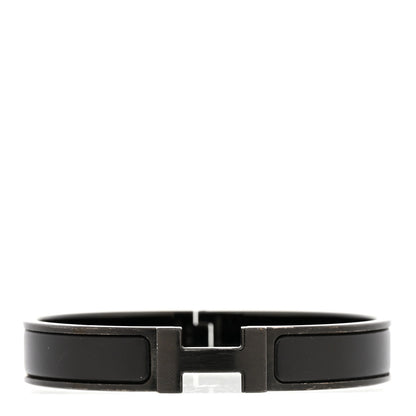 Hermes Matte Enamel Narrow Clic Clac HH Bracelet PM So Black 1 of 4