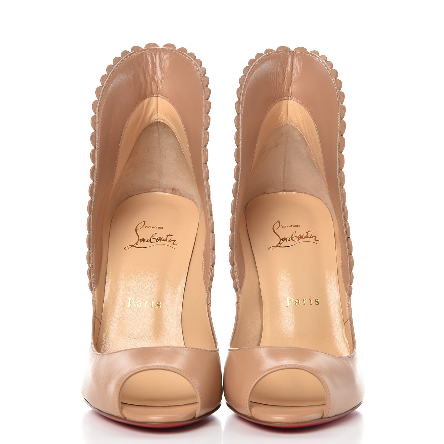 Christian Louboutin Kid Pijonina 100 Booties 38 Nude 2 of 8