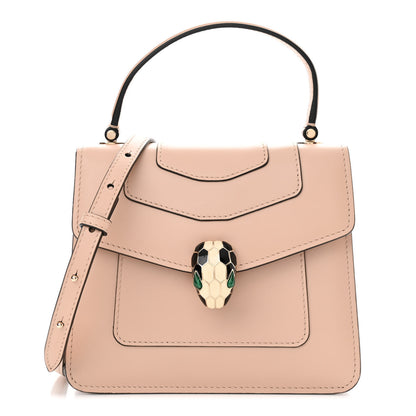 Bulgari Calfskin Serpenti Forever Top Handle Crystal Rose 1 of 11