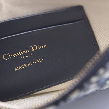 Christian Dior Oblique Saddle Pouch Clutch Blue 6 of 8